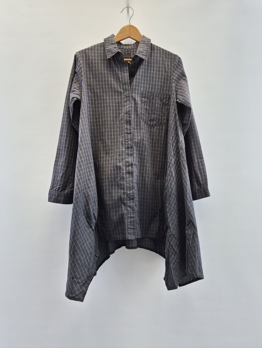 Luukaa Dark Academia Grunge Plaid Grid Tunic Shirt Dress Imagine Peace Size 8 - Picture 9 of 16